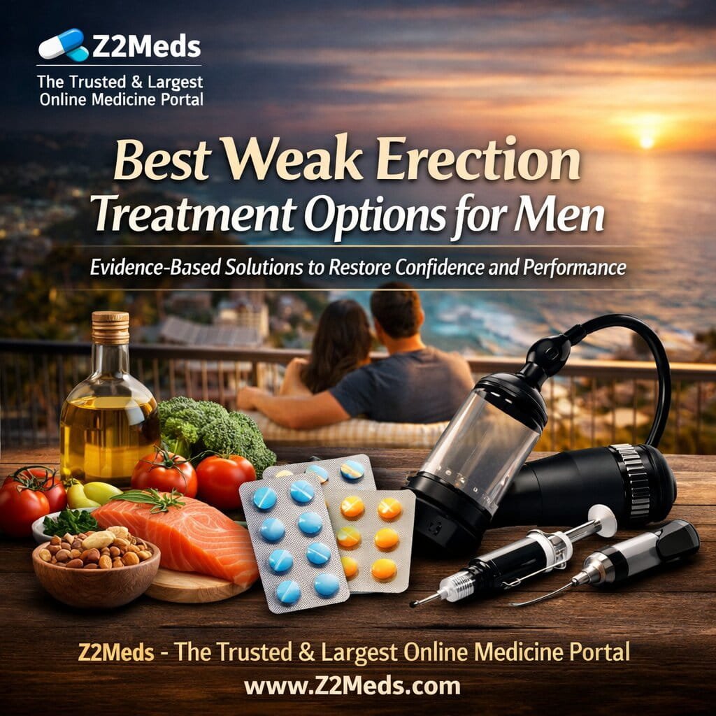 Best Weak Erection Treatment Options for Men: Causes, Natural Remedies & Medical Options (2026) 7 Best Weak Erection Treatment Options for Men