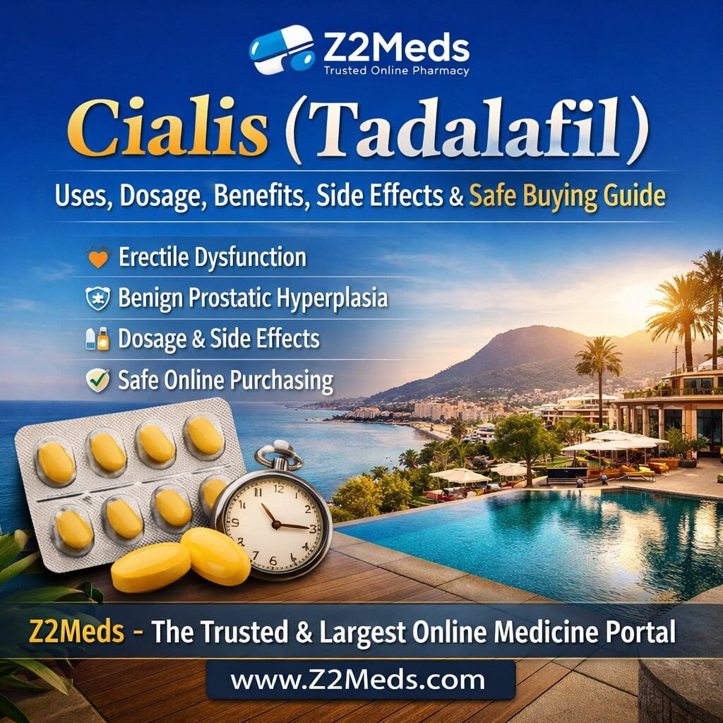 Cialis (Tadalafil) Uses, Dosage, Side Effects & Safe Buying Guide