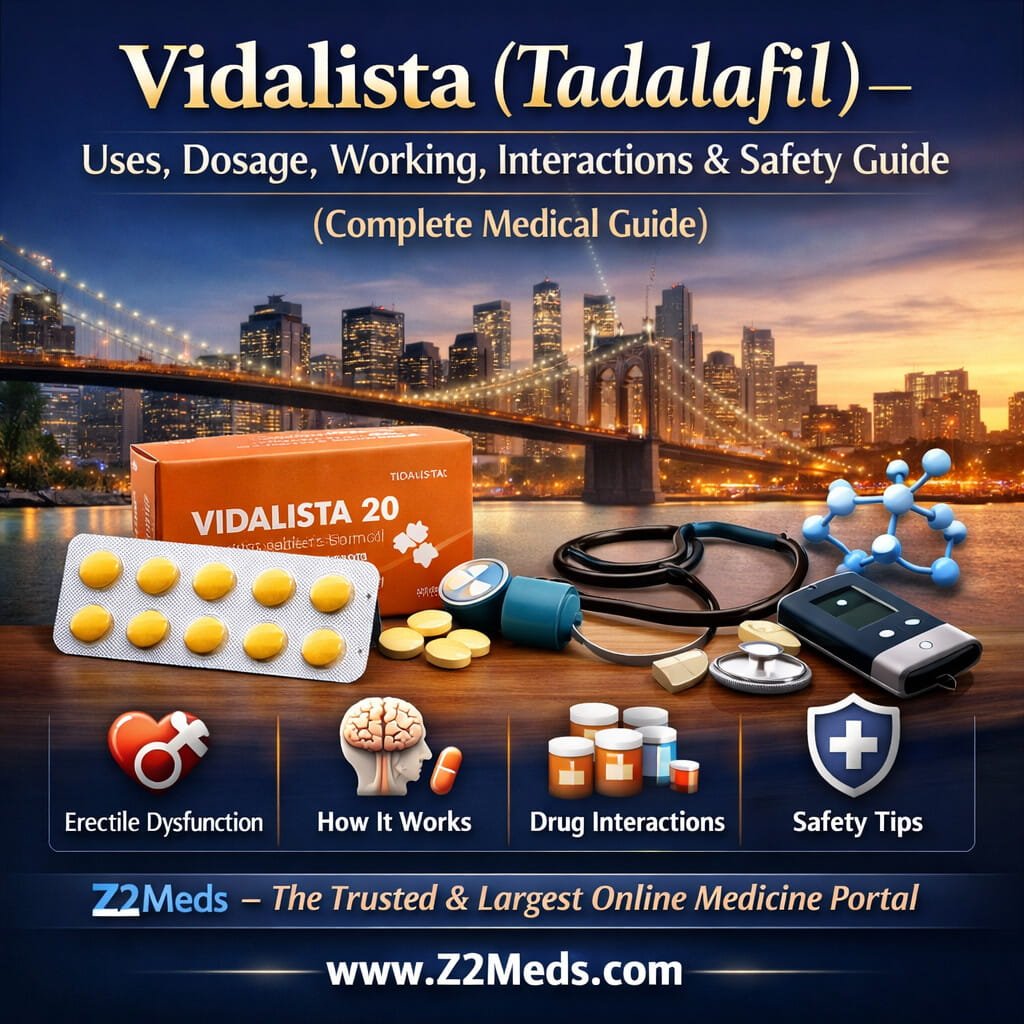 What are the Uses of Vidalista, Dosage & Side Effects – Tadalafil Erectile Dysfunction Treatment Guide