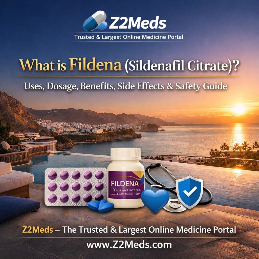 What is Fildena (Sildenafil Citrate) Uses, Dosage, Benefits, Side Effects