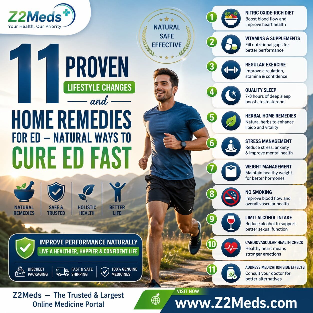 11 Proven Lifestyle Changes and Home Remedies for ED