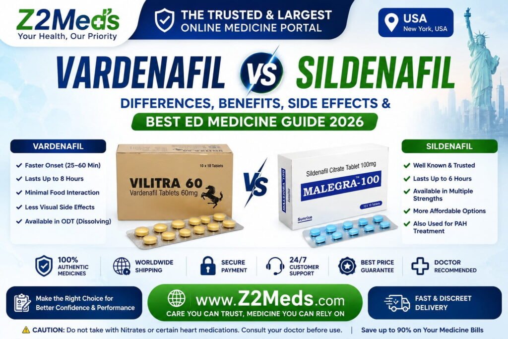Vardenafil vs Sildenafil